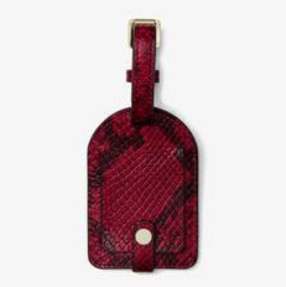 Michael Kors Snake Skin Leather Luggage Tag. - Picture 2 of 7
